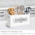 Kitchen Utensil Holder for Countertop - Large Wooden Utensil Holder for Party, Cooking, Farmhouse Kitchen Decor
