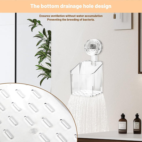 Greraes Shower Caddy Suction Cup Storage Rack Clear Acrylic Shower Shelves Glacier Water Ripples Corner Shelf