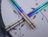 Reusable Chopsticks, Extra Long 9", 5 Pairs per Pack, Food-Safe Stainless Steel, Holographic Design