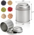 Lawei 9 Pack Tea Tins Canister with Airtight Double Lids, 8 OZ Round Tin Can Box, Small Kitchen Canisters Containers for Storage Tea, Coffee, Sugar, Loose Leaf, Candy, Herbs and Spices, Silver