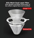 304 Set (34oz AGOGO Pour Over Coffee Maker Glass - Barista Kit with Stainless Filter for Home, Office, Camping, Cafes