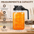 Mihlapi 32 OZ Proof,1 Breast Milk Pitcher, Mason Jar Pitcher with Lid Double Leak Quart Breastmilk Storage Containers