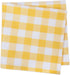 DII Checkered Napkin Set, 100% Cotton, Machine Washable, 20x20, Yellow, 6 Piece