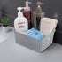 6-Pack Plastic Weave Storage Basket Sets, Light Gray