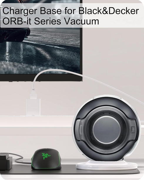 WUKUR Charger Base for Black & Decker ORB-it Cordless Vacuum Cleaner Compatible with Model ORB48MBN, ORB48PMN, ORB48BGN, ORB48PWN, ORB48CRN