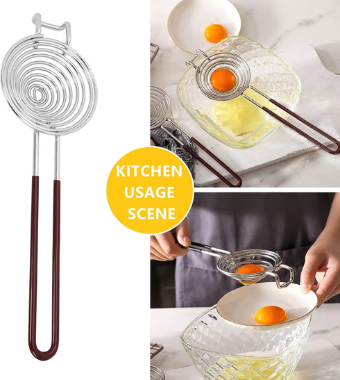 NileHome Egg Separator Egg Yolk White Separator Stainless Steel Egg White Yolk Sifting Filter Egg Divider Kitchen Tool