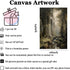 Dark Forest Wall Art 16x24inch, Gothic Landscape Poster and Vintage Castle Canvas Prints No Frame