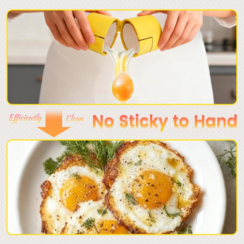 Egg Shell Opener, Egg Peeler Cracker, Cute Egg Separator for Raw Eggs, Home Kitchen Gadgets Tool (Yellow)