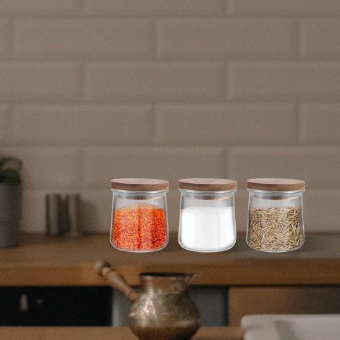 12 Pack 5 Oz Oui Yogurt Jar Lids | Natural Wooden Lids for Oui Yogurt Jars with Silicone Sealing Rings | Lids Only |