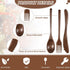 12 Set Set Geiserailie Pcs Wooden Silverware Wood Utensils for Eating Wooden Spoon Fork Knife Cutlery Kitchen Dinner