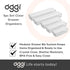 Oggi Clear Drawer Organizers Set of 5 - (1) 3x6.25, (2) 3x9.5, (2) 3x12.5 - Ideal for Kitchen, Office, Bathroom, and