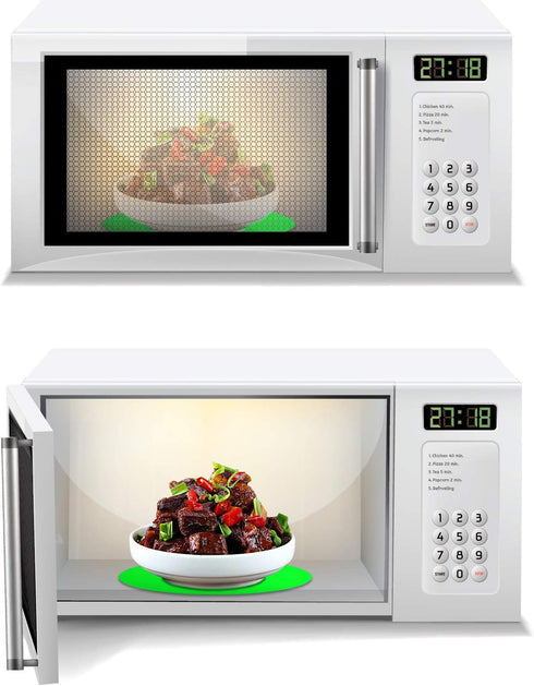 12" Silicone Microwave Multi-Mat, Non-Stick Heat Resistant Oven Mat - 2 Pack (Green)