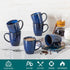 Set 6, 12 Oz vancasso STARRY Ceramic Coffee Mug of Tea Cups with Handle for Latte, Tea, Cappuccino, Milk, Cocoa