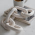 PEAKOLY Wood Chain Link Decor - White Wooden Decorative Objects for Shelves,