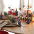 6 4.3 Inch Winlyn Pcs Artificial Mini Christmas Trees Frosted Green Bottle Brush Trees with Wood Bases Sisal Trees