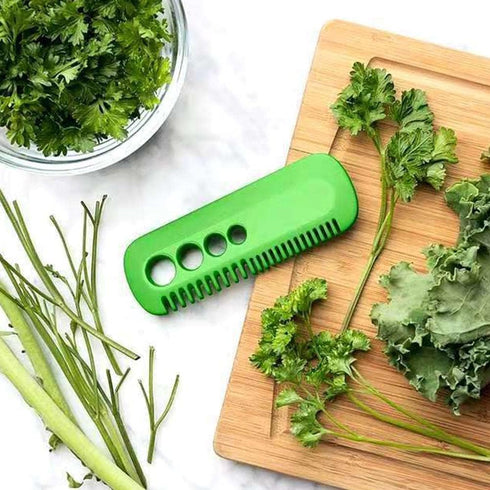 Green Leaf Herb Stripper, Kitchen Tool for Kale, Chard, Collard Greens, Thyme, Herb Pealer and Spice Mills