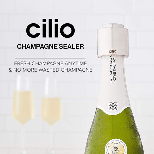 Cilio Stainless Steel Champagne Sealer, Bottle Stopper for Champagne Bottles