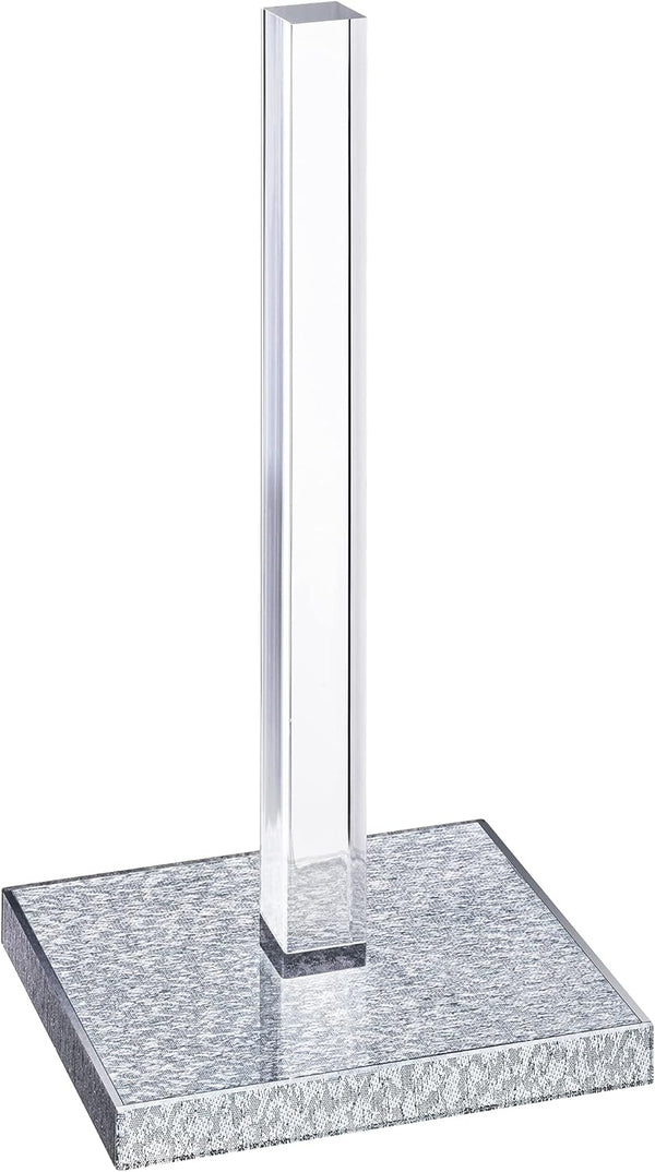 Elavain Elegant Acrylic Paper Towel Holder Stand & Standing Toilet Paper Holder |