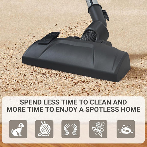 Head,32/35mm 2-in-1 EZ SPARES Universal Vacuum Cleaner Floor Brush Attachment for Hard Floor and Carpet, Combo Tool