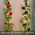 20 6.56ft Fielegen LED Rose Vine Lights with Timer, Artificial Flower Garland String Lights Hanging Rose Fake Plants
