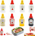 Niurewan 8 Pcs Mini Ketchup Bottles,25ml Condiment Squeeze Bottle,Plastic Portable Containers Bottle