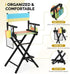 31" 250lb OmySalon Director's Chair Height Folding Portable w/Storage Pouch & Footrest, Makeup Artist Chair for Salon