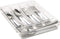 Kitchen Details 23195 Utensil and Cutlery Drawer Organizer, 5 Compartment Clear Storage Divider Tray