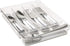Kitchen Details 23195 Utensil and Cutlery Drawer Organizer, 5 Compartment Clear Storage Divider Tray