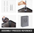 Slim Laundry Hamper with Adjustable Long Handles, 45L Small Mesh Top Laundry Basket for Bedroom, Closet, Bathroom - Grey