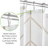 mDesign Fabric Shower Curtain - Geometric Herringbone Chevron Print, 72" x 72", Beige/White, Machine Washable & Water