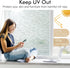 Haton Window Privacy Film, Frosted Glass Static Cling Sun Heat Blocking Window Clings, Non Adhesive 23.6" x 78.7"