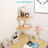 Set 2, (12 inch) Wood Corner Wall Shelves of Solid Wood Corner Floating Shelves, Round End Wall Mounted Floating Corner