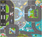 Kids Carpet Playmat Rug, Multi Color City Life Educational Road Traffic Carpet for Indoor Outdoor Play