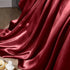 CozyLux Satin Sheets Queen Size - 6 Piece Burgundy Bed Sheet Set with Silky Microfiber and Deep Pocket Fitted Sheet