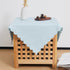 24 24 Inch Small Square Light Blue Tablecloth x Polyester Fabric Washable Table Cover Decorative Wrinkle Resistant