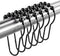 Titanker Shower Curtain Rings Hooks, Rust-Resistant Metal Hooks for Bathroom Shower Rods, Set of 12