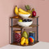 3-Tier Countertop Counter Counter Wooden Corner Shelf, Kitchen Dish & Bread Organizer Stand Storage for Desktop Bedroom