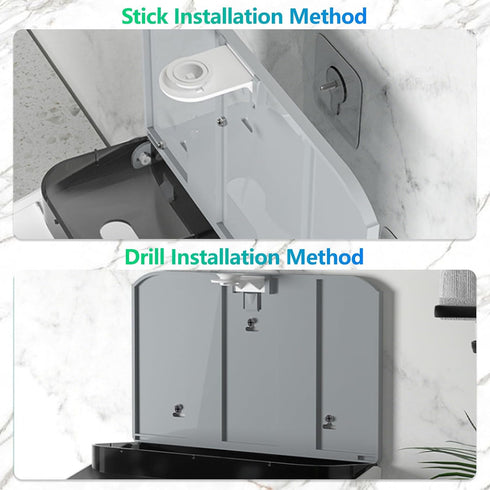 Commercial Paper Towel Dispenser Holder Wall Mount, Multi-fold Trifold C Fold Hand Towel Dispenser, Bathroom Paper