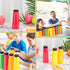 36 Milk(10 oz,Black) Lallisa Pcs Plastic Juice Bottles Bulk with Caps Leakproof Reusable Juice Bottles Empty Clear