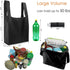BeeGreen 12 Pack Black Reusable Grocery Bags Shopping Bags for Groceries Heavy Duty - Foldable Polyester Grocery Totes