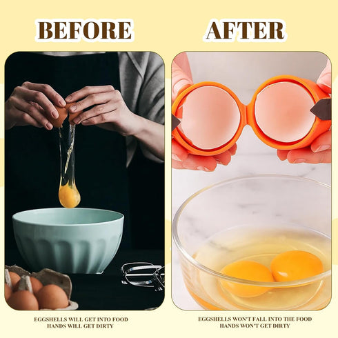 MIRJXB 6PCS 3 Egg Cracker, Egg Shell Opener for Raw Eggs, Efficient Stainless Steel Egg Opener for Home Cooks