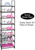 Easyhouse 8 8 Closet, Tier Metal Sturdy Shoe Rack, Tier Tall Shoe Storage Organizer, Narrow Tall Shelf Organizer