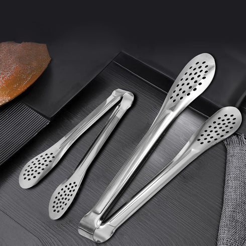 6 Pack Stainless Steel Buffet Tongs, 7-Inch Serving Tongs, Serving Utensils