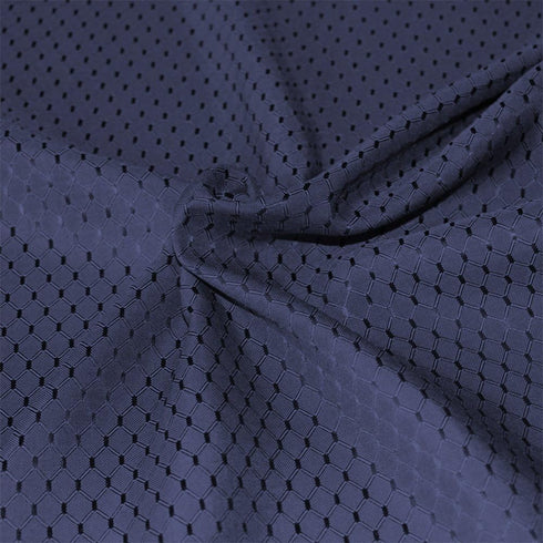 Tektrum Heavy Duty 70 inch Round Elegant Waffle Weave Tablecloth - Waterproof Stain Resistant (Navy Blue)