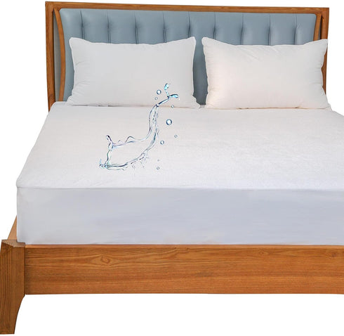 Kingnex Full Size Waterproof Mattress Protector, Quiet Breathable Premium Soft Terry Fitted Bed Cover