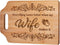 Engraved Bamboo Cutting Board - Wife Birthday Gift Ideas, Kitchen Gifts for Wife, 12.3"L x 8.7"W x 0.4"Th