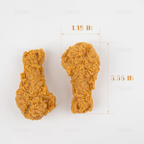 3 Pack AUEAR, Artificial Fried Chicken Leg Simulated Lifelike Fake for Home Market Display Kitchen Decoration