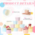 100 Pieces Multi Color Baking Cups for Muffins, 5.5 oz Cupcake Wrappers for Desserts, Baby Showers, Birthday Parties