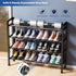 4-Tier Rack,17"-33" Closet,Metal Abiglifty Expandable Shoe Adjustable Shoe Rack for Shoes Shelves for Front Door