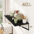 Dreamland 12 16 inch Set 2 Deep Floating Shelves for Wall, Black Floating Shelves, Large Floating Shelf *